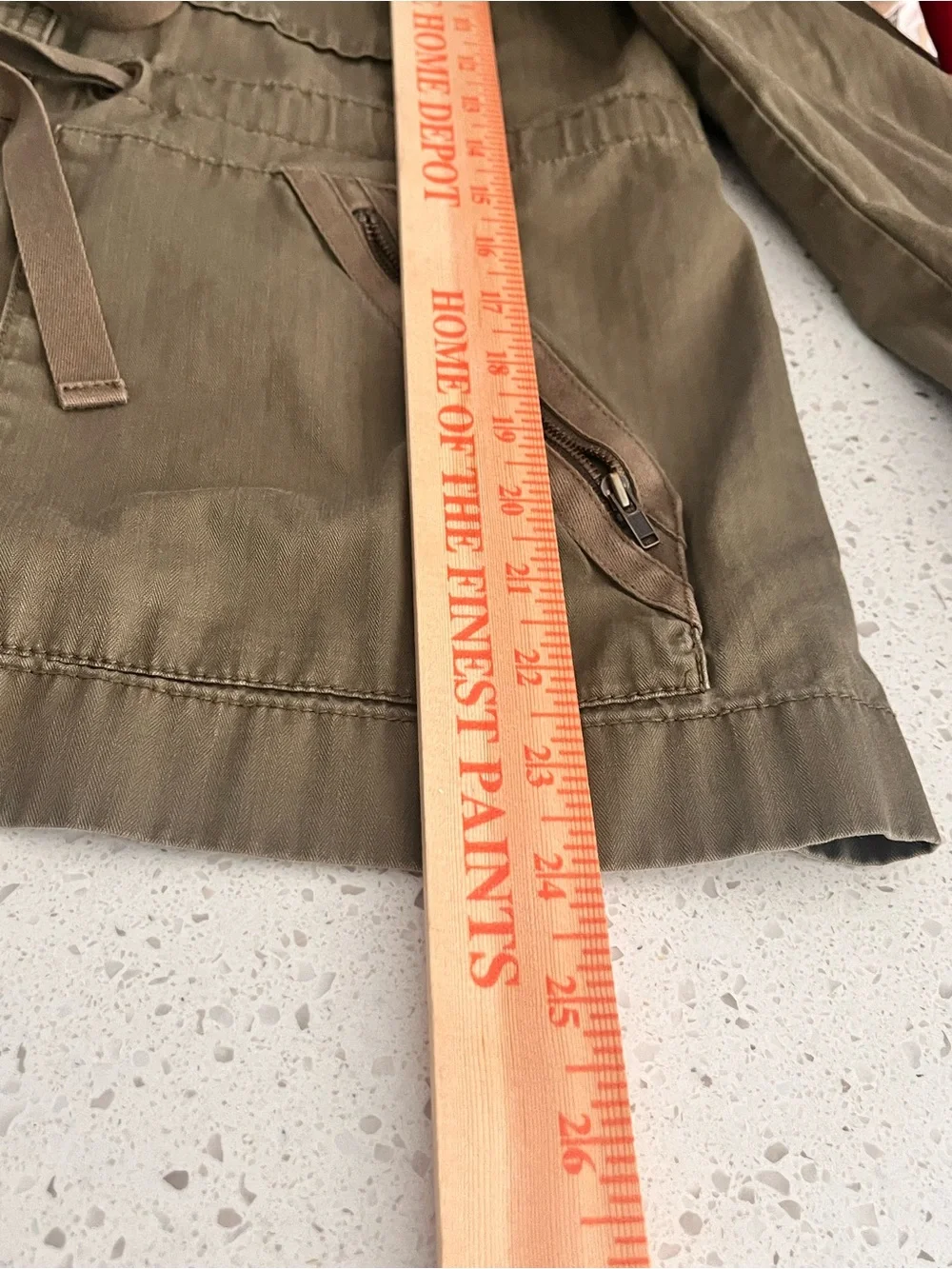 J. Crew Olive Utility Jacket with Drawstring Waist 100% cotton